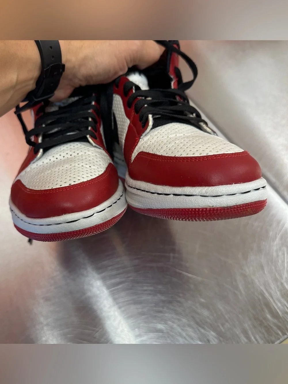 Nike Air Jordan 1 Alpha Mid iD Chicago Custom Size 9 Mens Red White Black